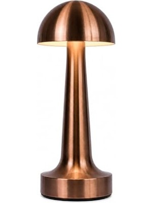 Die Grup Şarjlı Dokunmatik Metal Masa Lambası Bronz Red | 3 Renk Işık, Ayarlanabilir Parlaklık, Kablosuz LED Gece Lambası | Ev, Ofis, Kafe, Restoran ve Yatak Odası Dekoratif Aydınlatma          [enerji Sınıfı