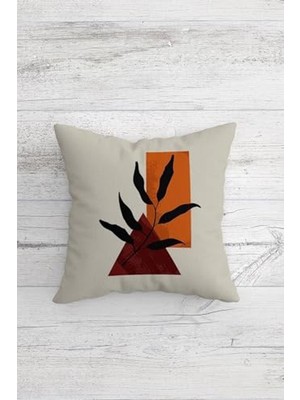 Die Grup 45X45 cm Kiremit-Turuncu Dekoratif Kırlent Kılıf, Gizli Fermuar