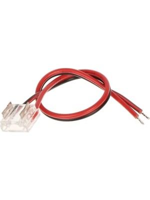Die Grup 8 mm Cob LED Şerit Konnektörü 2 Pin Tek Taraflı Kablolu Şeffaf Lehimsiz Bağlantı Aparatı 10 cm - 1 Adet