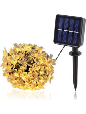 30 Ledli Solar Çiçekli Günışığı Bahçe Aydınlatma Dekorasyon Güneş Enerjili