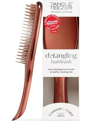 Die Grup Tangle Teezer Ultimate Detangler Chrome Choc Bronze Islak ve Kuru Düz ve Kıvırcık Saçlar Için Saç Fırçası Tarak