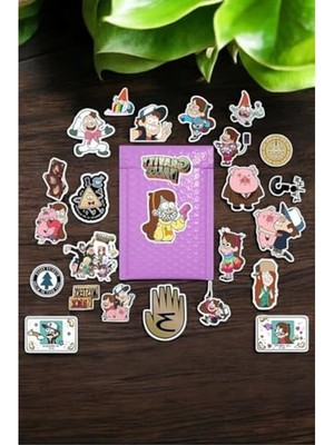 Die Grup Gravity Falls Temalı Defter Çıkartma Ajanda ve Laptop Etiketi