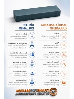 Die Grup Iki Yüzeyli Bıçak Bileme Taşı, Keskinleştirme Aracı
