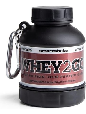 Die Grup WHEY2GO Siyah Protein Tozu Saklama Kabı 50 G - Bpa Içermeyen Çalkalayıcı Şişe Hunisi, Whey Protein Tozu + Protein Shakes Için 110 Ml, Dc Comics Batman Erkekler Için Hediyeler (Siyah)