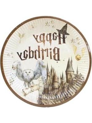 Die Grup Harry Potter Temalı Karton Doğum Günü Tabağı Seti, 8'li
