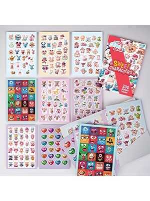 Die Grup Colortouch Sticker Set - Çocuklar, Kızlar ve Gençler Için 200 Adet Çıkartma Seti - Scrapbook Sticker Book - Laptop, Günlük, Ajanda ve Planner Için Bullet Journal Sticker Koleksiyonu