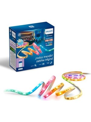 Die Grup Philips Smart Lighting Rgbıcww LED Şerit, 5 M, Tip C, Çok Renkli Renk Geçişleri, Ayarlanabilir Beyaz Işık, Ortam Işığı, Wiz, Alexa, Google Home, Apple Home ile Bağlanır, Tekli Paket          [enerji S