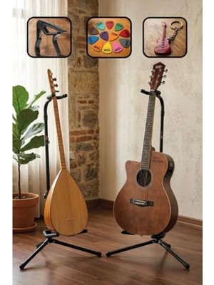 Die Grup Gitar Standı ve 10 Pena ile Birlikte Set, Taşınabilir