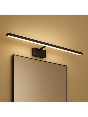 Die Grup Kanarya 40 cm 8W LED Ayna & Resim Apliği Siyah | 4200K Gün Işığı, 720 Lümen, IP45 Su Korumalı, 64W Eşdeğer, Açma/kapama Anahtarlı, 220V Modern Duvar Aydınlatma Armatürü (Siyah)          [enerji Sınıfı