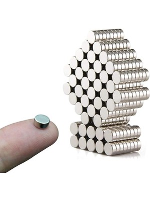 Dünya Magnet 25 Adet - Yuvarlak Neodyum Mıknatıs, 6x3 Mm, Güçlü Magnet, N35 Kalite