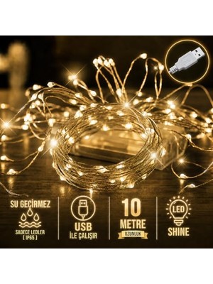 Die Grup Peri LED Işık 10 Metre Günışığı USB ile Çalışan Çok Amaçlı Dekoratif Aydınlatma          [enerji Sınıfı A]