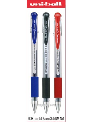 Uniball Signo Dx 0.38 mm Jel Kalem Seti 3 Adet UM-151