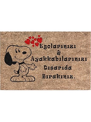 Die Grup Monnhein Kedi Köpek Komik Tasarımlı Dekoratif Kapı Önü Paspas, Dış Mekan/ev Içi/banyo/mutfak/yatak Odası/giriş Paspasları (Snoopy, 40X60)