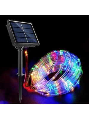 Die Grup 10 Metre Uzunluğunda Güneş Enerjili Rgb Şerit Hortum Aydınlatması