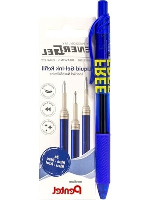 Die Grup 0.7 mm Mavi Roller Kalem ve 3'lü Yedek Set