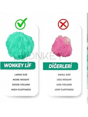 SBN - Store - Banyo ve Duş Lifi, Yumuşak Vücut Yıkama Lifi, Karışık Renkli Banyo Kesesi 2'li Paket