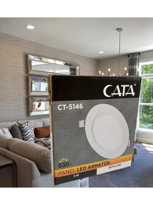 Cata 9 Watt Panel LED CT-5146 Beyaz Isik Alüminyum Kasa