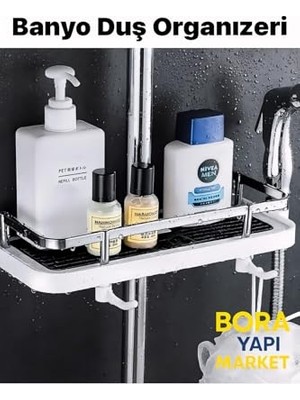 Odea Beyaz Robot Sürgülü Duş Sabunluğu Organizer