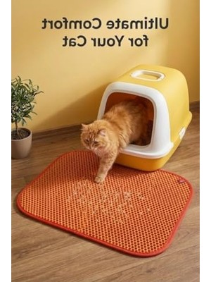 Die Grup Çift Katmanlı Kedi Tuvalet Önü Paspası, Kolay Temizlenir Tasarım