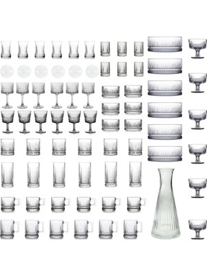 SBN - Store 73 Parça Bardak, Sunumluk, Kokteyl, Çerezlik, Kadeh ve Kahve Yanı Full Çeyiz Seti TYBKO0EJ7MH3Y94H61