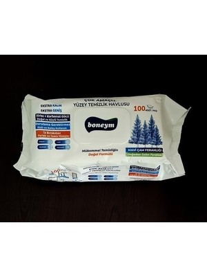 SBN - Store Boneym 100'LÜ Çok Amaçlı Yüzey Temizlik Havlusu – Mavi Çam Ferahlığı