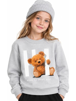 Book OrBook Teddy Bear Sweatshirt Kız Çocuk (CSW022)