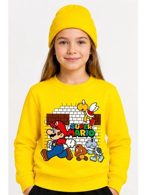 Book OrBook Super Mario Bricks Sweatshirt Kız Çocuk (CSW130)