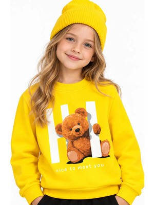 Book OrBook Teddy Bear Sweatshirt Kız Çocuk (CSW022)