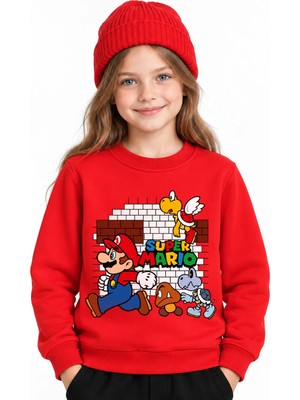 Book OrBook Super Mario Bricks Sweatshirt Kız Çocuk (CSW130)