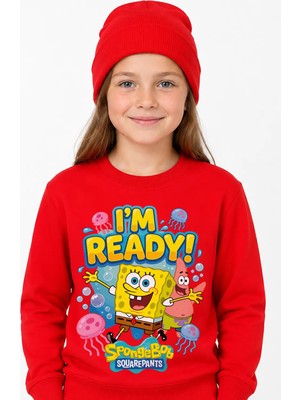 Book OrBook Sünger Bob I'm Ready Sweatshirt Kız Çocuk (CSW028)