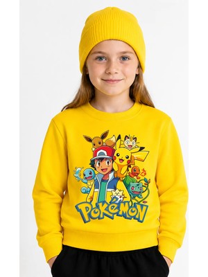 Book OrBook Ash ve Pikachu Sweatshirt Kız Çocuk (CSW029)