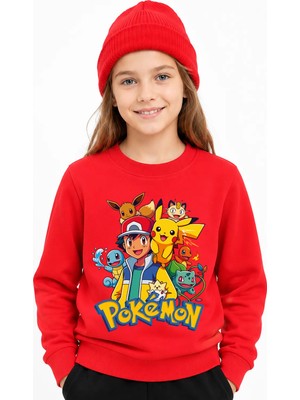 Book OrBook Ash ve Pikachu Sweatshirt Kız Çocuk (CSW029)
