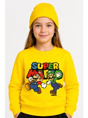 Book OrBook Super Mario Sweatshirt Kız Çocuk (CSW019)