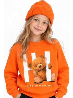 Book OrBook Teddy Bear Sweatshirt Kız Çocuk (CSW022)