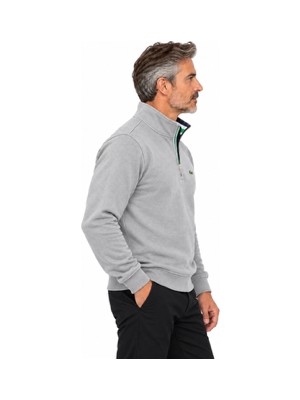 Lacoste  Regular Fit  Gri  Fermuar Yaka