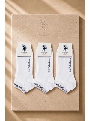 U.s. Polo Assn. 3’lü Patik Beyaz Çorap