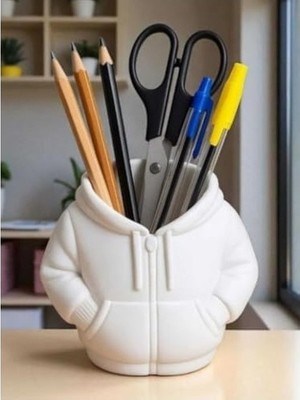 SBN - Store Dekoratif Kapüşonlu Hoodie Tasarımlı Kalemlik Organizer & Masa Üstü Biblo