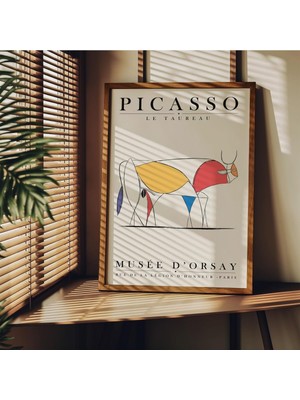 Picasso Çerçevesiz Poster, Modern Dekoratif Çerçevesiz Poster, Tablo, Picasso-8, 30 x 40