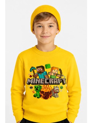 Book OrBook Minecraft Arrow Sweatshirt Erkek Çocuk (ECSW026)