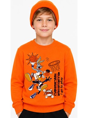 Book OrBook Bugs Bunny Basketbol Sweatshirt Erkek Çocuk (ECSW123)
