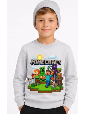 Book OrBook Minecraft Sun Sweatshirt Erkek Çocuk (ECSW025)