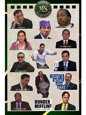 SBN - Store The Temalı Seti 14 Adet – Dunder Mifflin, Meme Laptop & Ajanda