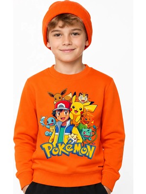Book OrBook Ash ve Pikachu Sweatshirt Erkek Çocuk (ECSW029)
