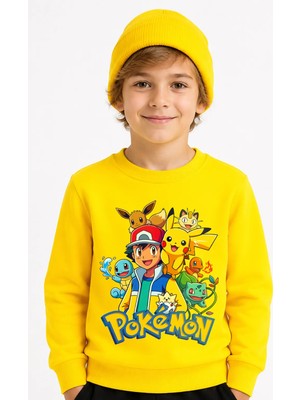 Book OrBook Ash ve Pikachu Sweatshirt Erkek Çocuk (ECSW029)