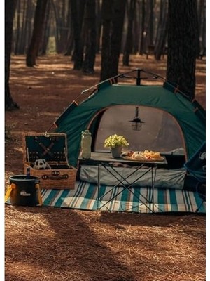 SBN - Store Badger Wunjo Piknik Örtüsü 1.2X2M Mavi-Beyaz, Kamp Örtüsü, Plaj Örtüsü, Su Geçirmez, Katlanabilir, Piknik Örtüsü, Taşıma Saplı