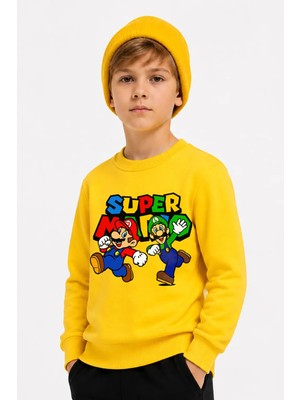 Book OrBook Super Mario Sweatshirt Erkek Çocuk (ECSW019)