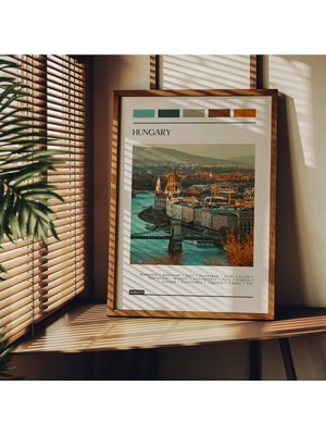 Travel Art Çerçevesiz Poster, Modern Dekoratif Çerçevesiz Poster, Tablo, Hungary, 21 x 30
