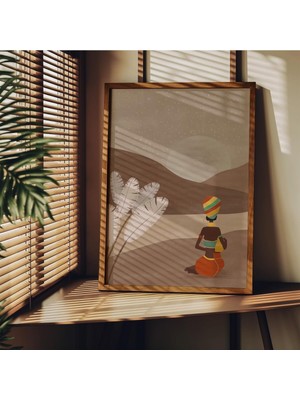 Boho Style Çerçevesiz Poster, Modern Dekoratif Çerçevesiz Poster, Tablo, Bohostyle-7, 30 x 40
