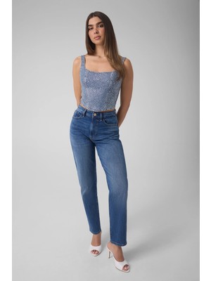 Guess Gala Kadın Denim Büstiyer