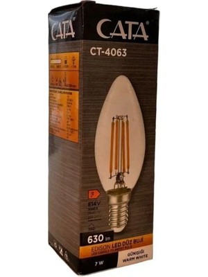 Cata 7 Watt LED Rustik Ampul E14 Duylu CT-4063